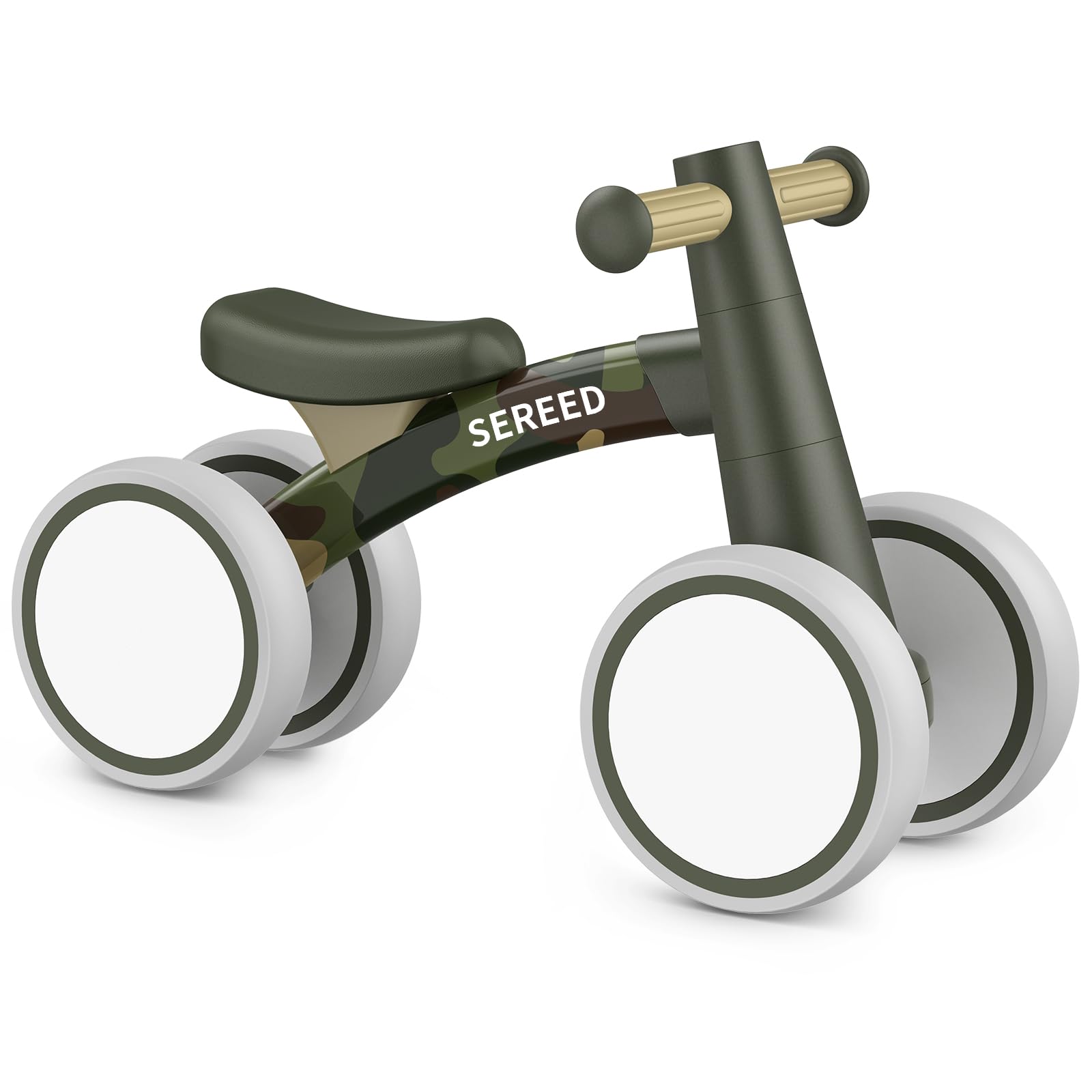 SEREED Baby Balance Bike for 1 Year Old Boys Girls 12-24 Month Toddler Balance Bike, 4 Wheels Toddler First Bike, First Birthday Gifts